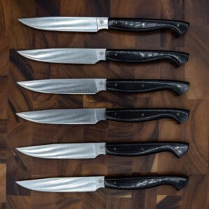 6 Couteaux de table - Ebène du Gabon