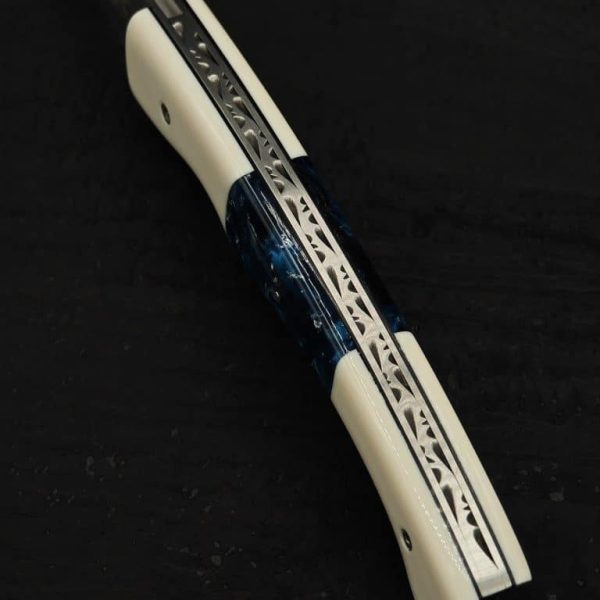 Couteau pliant Lykos Elforyn et résine