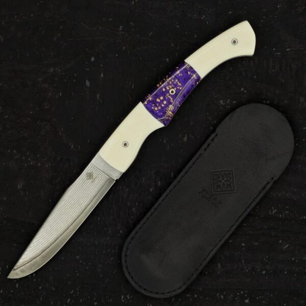 Couteau pliant Lykos Elforyn et érable teinté violet